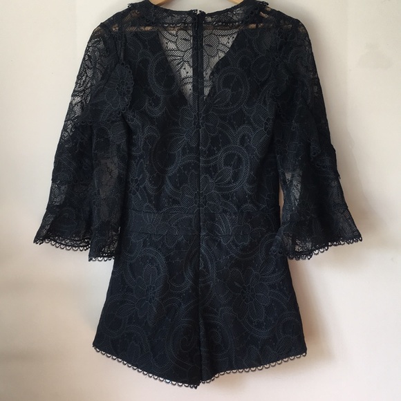 ALEXIS | Black Venice Lace Romper Playsuit - Picture 8 of 10